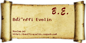 Bánffi Evelin névjegykártya